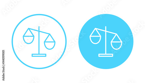 Scales icon vector. Law scale icon. Justice sign and symbol