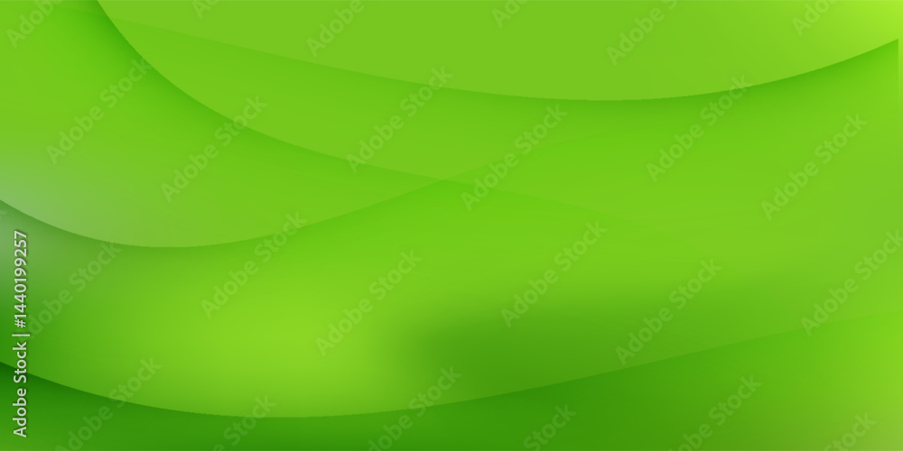 Obraz premium Smooth green abstract background with soft gradient waves and gentle flowing curves creating a fresh and calming atmosphere.