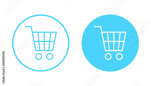 Shopping icon vector. Shopping cart sign and symbol. Trolley icon
