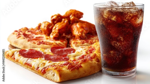 Fried Chicken Wings and Pepperoni Pizza