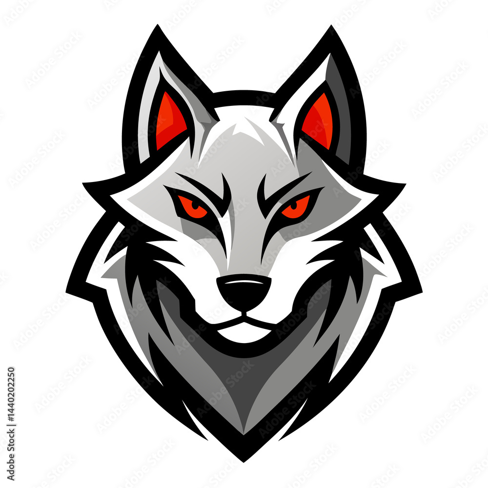 Cyber Wolf mascot logo vector Cyber Wolf mascot logo vector