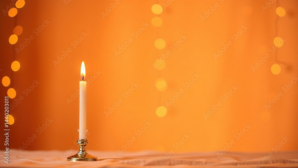 Warm Hanukkah Candlesticks, Elegant Light Design
