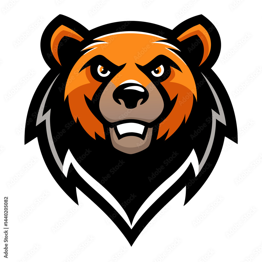 Cunning Bear mascot logo vector Cunning Bear mascot logo vector