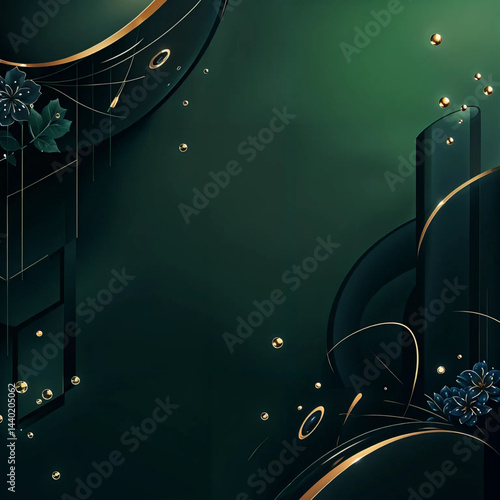 Fototapeta Naklejka Na Ścianę i Meble -  Futuristic Digital Art – 3D Abstraction and Geometric Design  