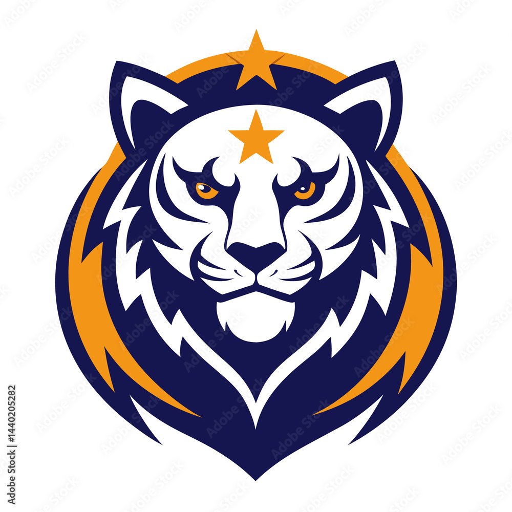 Cosmic Tiger mascot logo vector Cosmic Tiger mascot logo vector