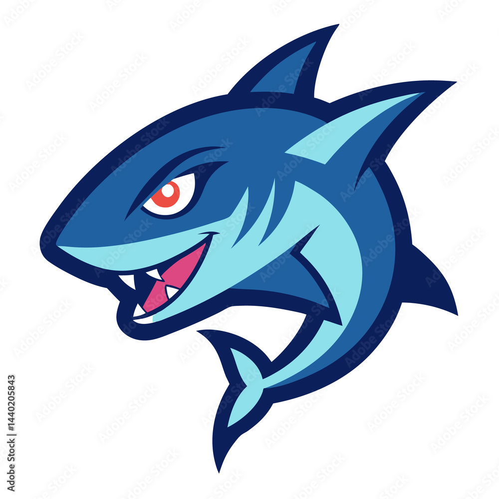 Cosmic Shark mascot logo vector Cosmic Shark mascot logo vector