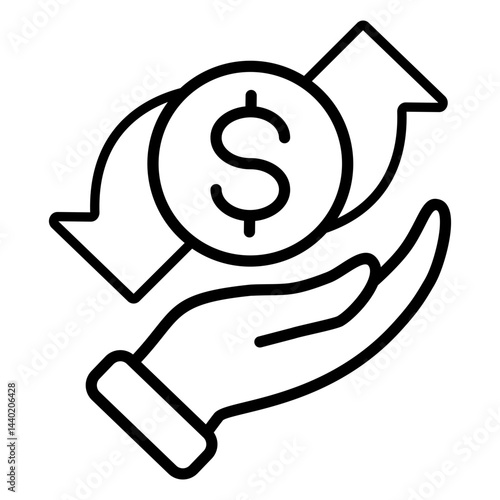 Currency Value Outline Icon