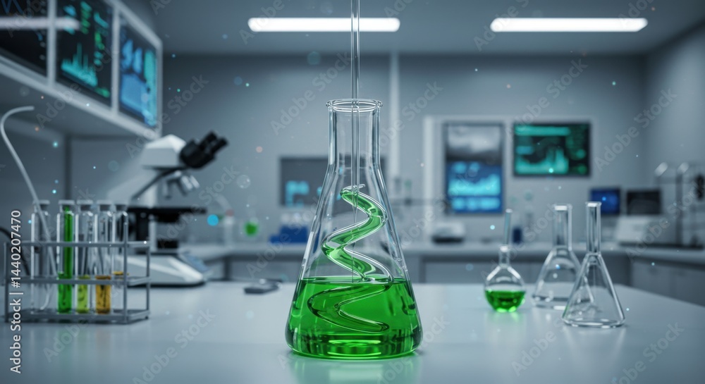 Green Liquid Experiment in a Modern Laboratory Setting: Scientific Research and Innovation in a High-Tech Environment Green Liquid Experiment in a Modern Laboratory Setting: Scientific Research and Innovation in a High-Tech Environment