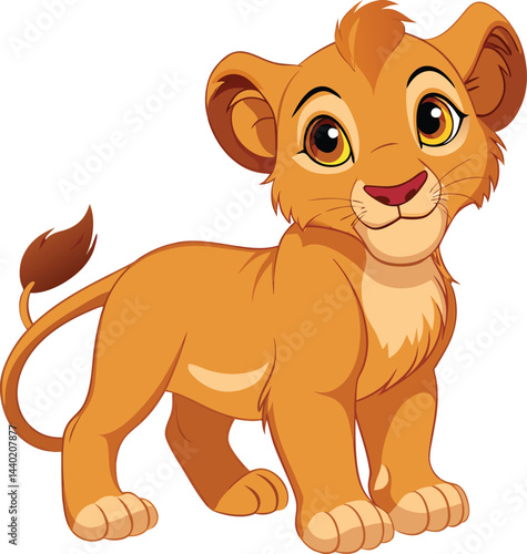 Baby lion cub vector 