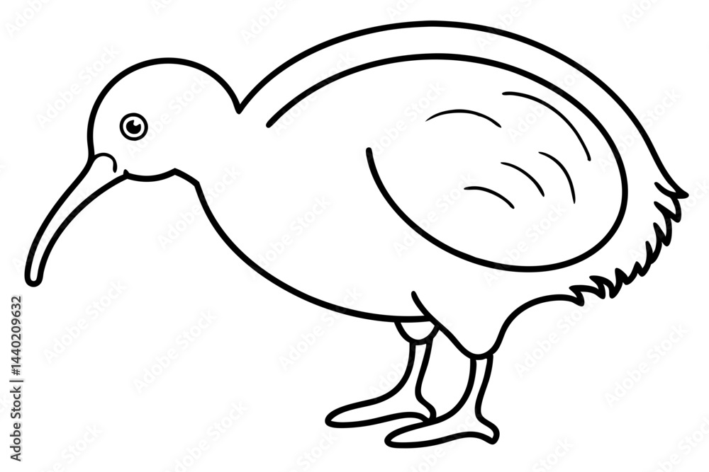 Minimal Kiwi Line Art Minimal Kiwi Line Art