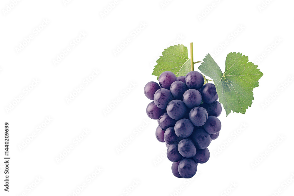 Fototapeta premium Isolated Purple Grapes on a Branch