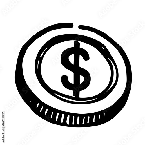 A dollar coin casino token symbolizing money and betting in gambling