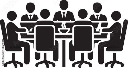 vector illustration of business meeting