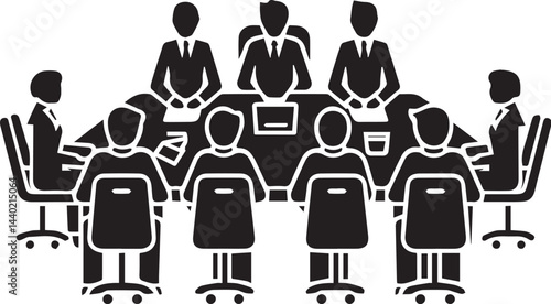 vector illustration of business meeting