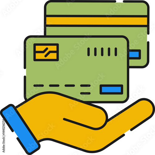 Secure Online Payment Hand Holding Credit Cards for Safe Transactions