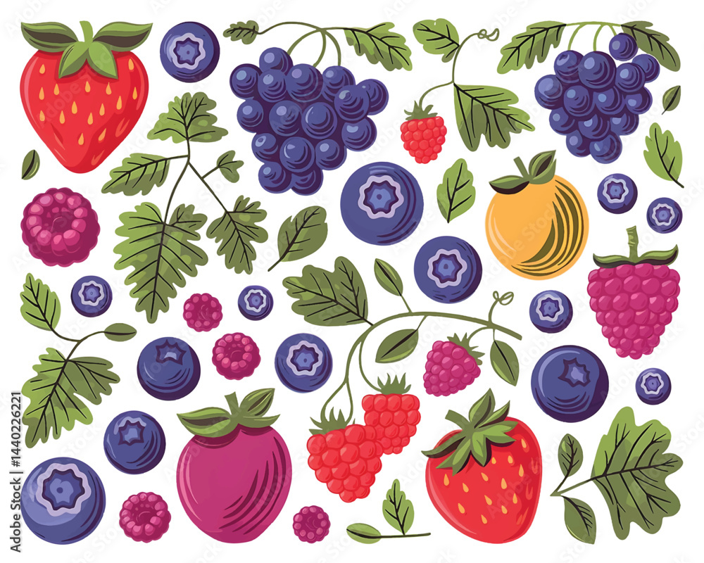 Seamless background with berries vector illustrator Seamless background with berries vector illustrator