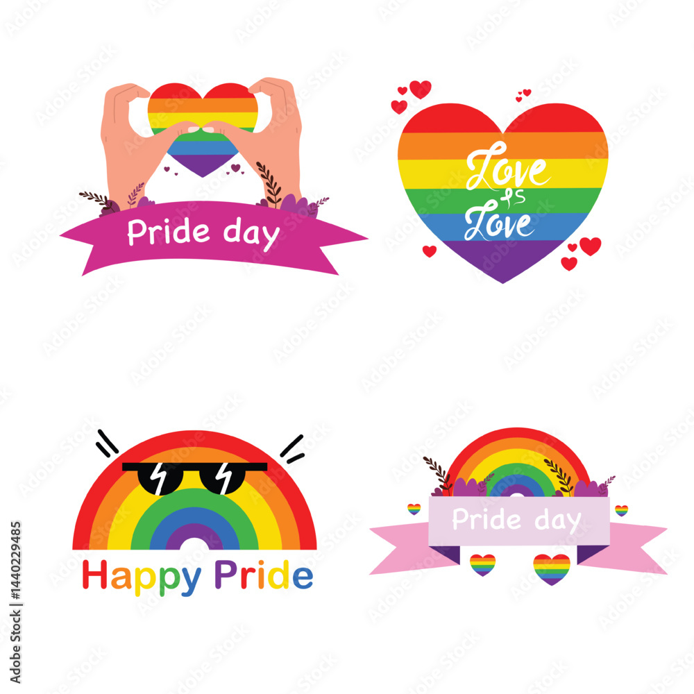 Creative World Pride Month Ornament Vector Design for Celebration and Diversity Creative World Pride Month Ornament Vector Design for Celebration and Diversity