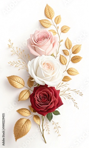 Romantic Floral Arrangement with Elegant Botanical Charm