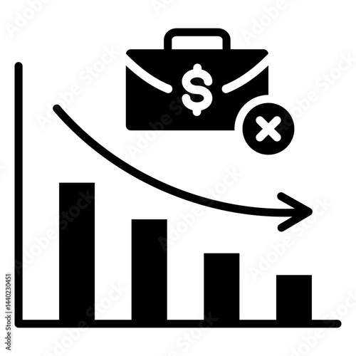 Unemployment Glyph Icon