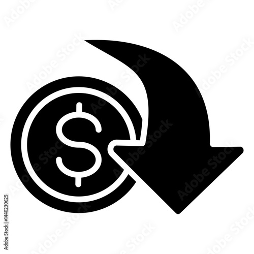 Devaluation Glyph Icon