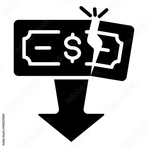 Bankruptcy Glyph Icon