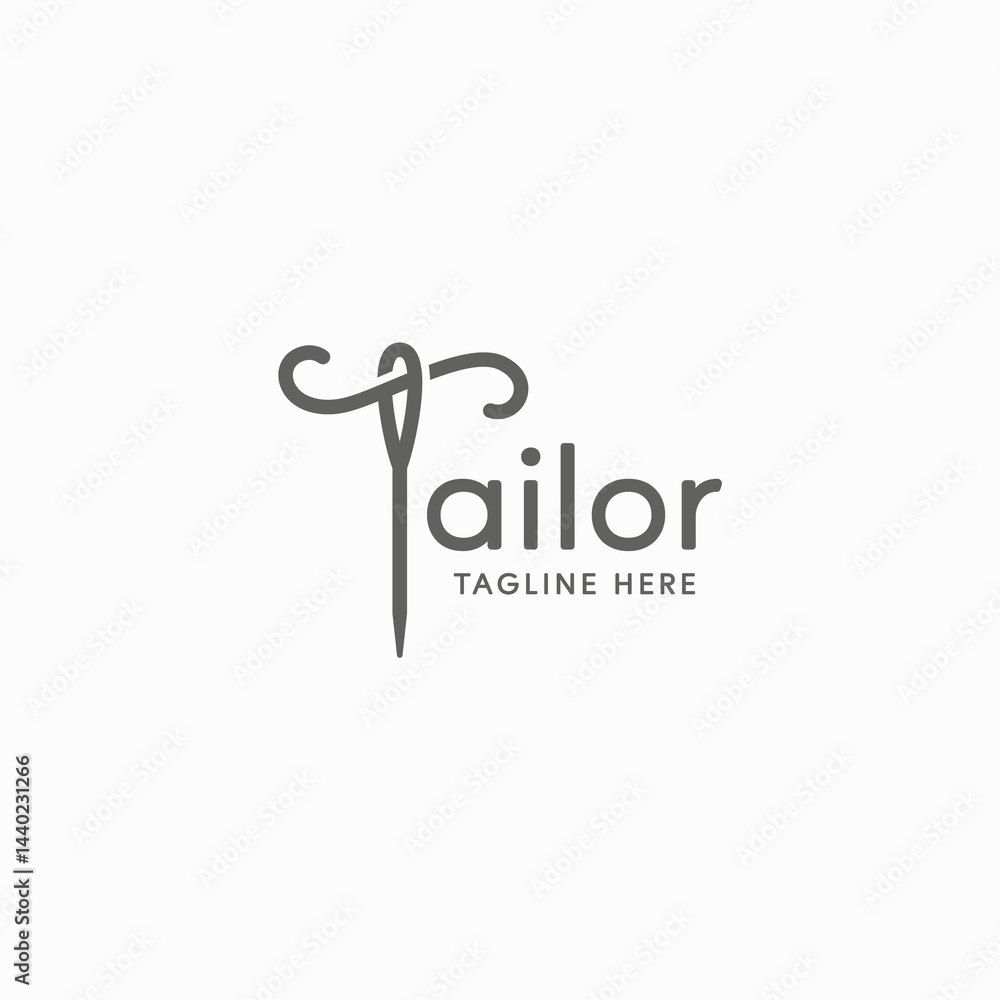 Fototapeta premium Letter T for tailor logo design