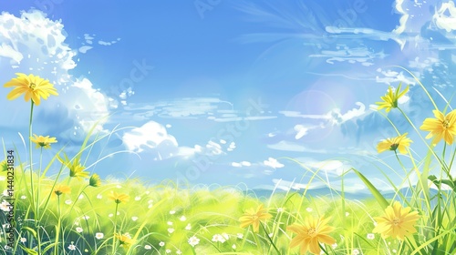 Embrace the Joy of Nature with an Aesthetic Sunny Day Flower Background Image: A Vivid Celebration of Color and Light