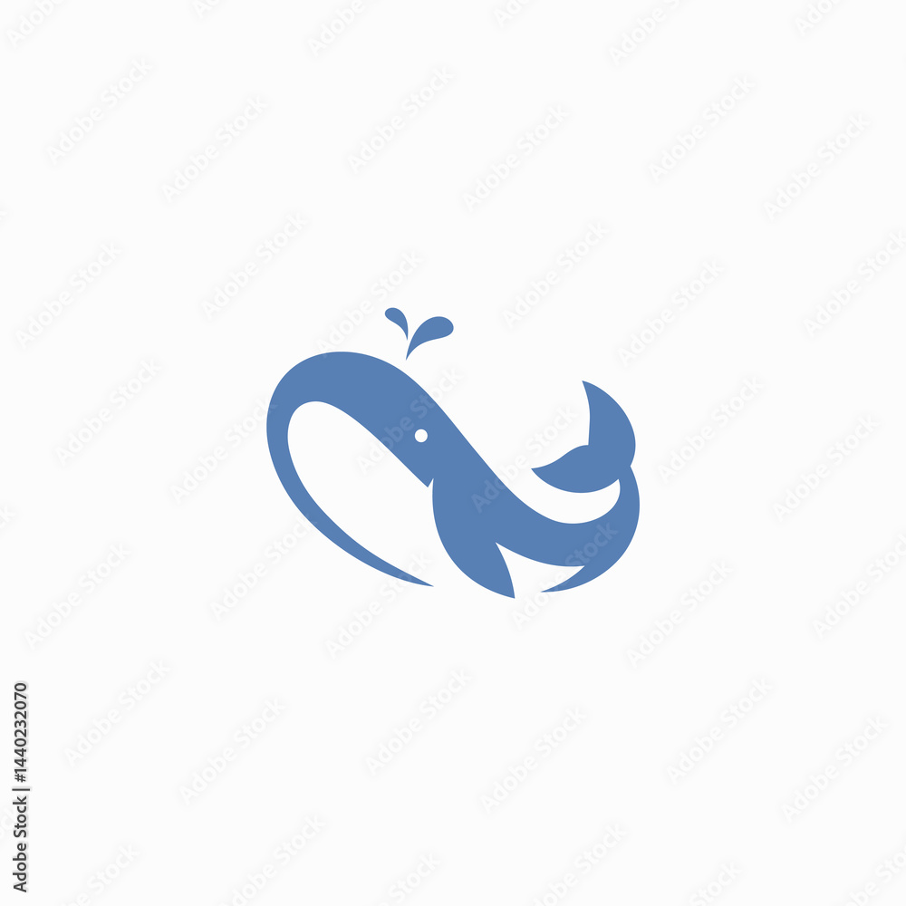 Obraz premium Whale logo icon design template