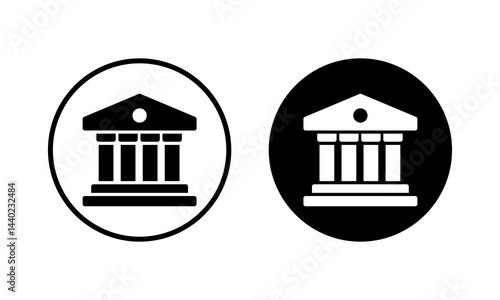 Bank icon vector illustration. Bank sign and symbol, museum, university