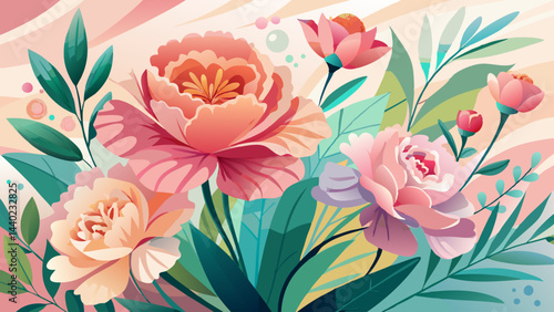 Very beautiful flowering branch of willow on a background of the sunny sky