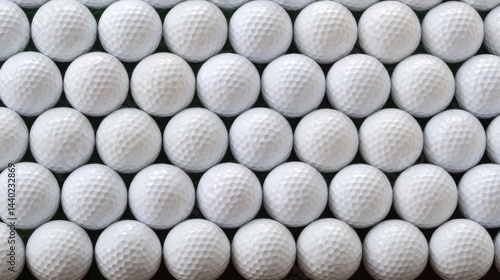 Collage of Overlapping Golf Balls