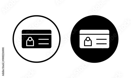 License icon vector illustration. ID card icon. driver license, staff identification card