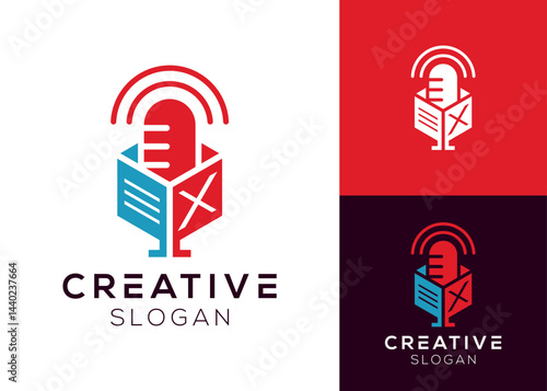 Dropout podcast or podcast and dropout logo design for education