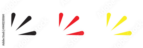 Emphasis mark representing a person's emotions. Icons that represent awareness, discovery, attention, and emphasis icon vector.