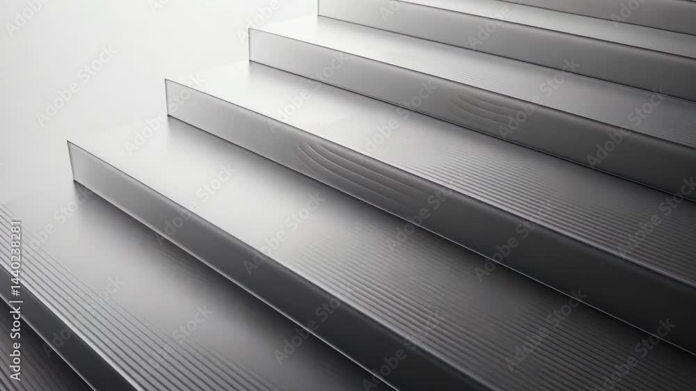 Abstract Metallic Staircase: Ascend to Success Abstract Metallic Staircase: Ascend to Success