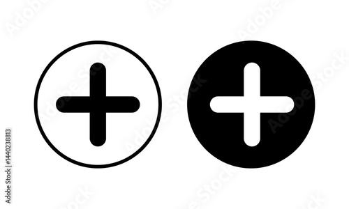 Plus Icon vector illustration. Add plus sign and symbol