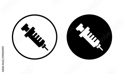 Syringe icon vector illustration. injection sign and symbol. vaccine icon