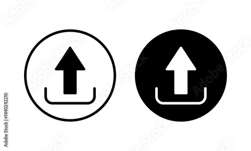 Free Download Upload icon vector illustration. load data sign and symbol - GFXLoad
