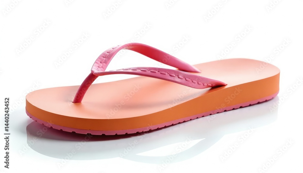 A single flip-flop isolated on white background , background, rubber A single flip-flop isolated on white background , background, rubber