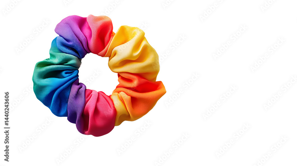Assorted Satin Scrunchies in Various Colors for Hair Accessories and Fashion Styling on a White Background