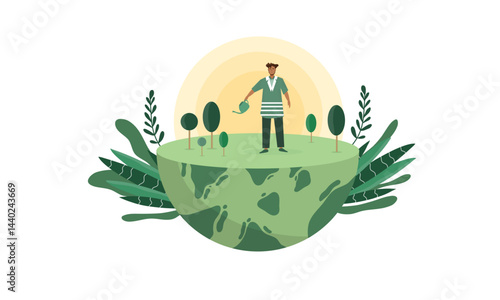 Celebrating Earth Environment Day with Vector Designs for a Sustainable Future
