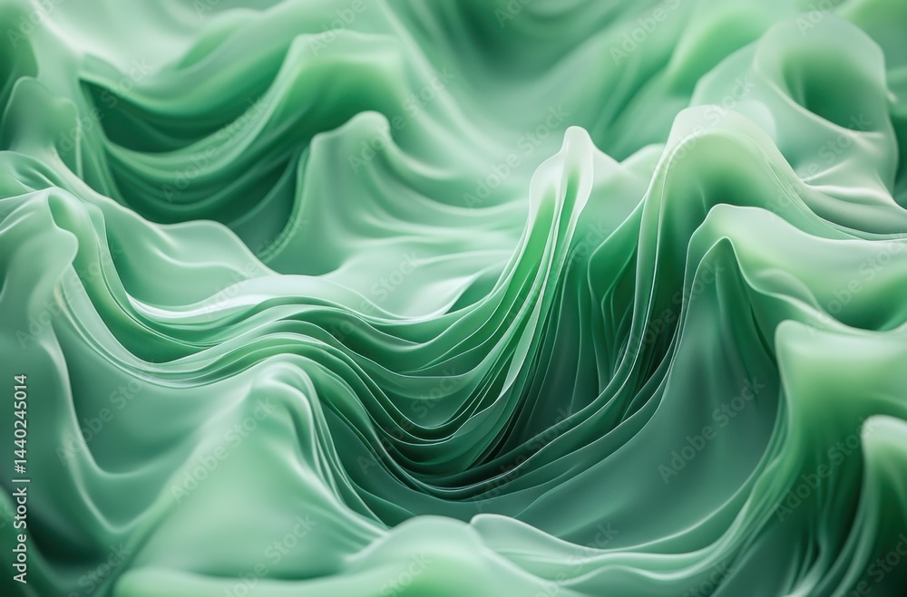 Obraz premium Futuristic abstract background with flowing organic green strands