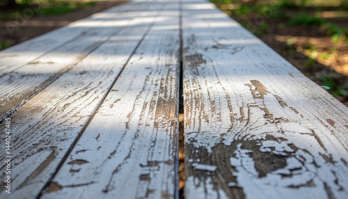 Weathered Whitewashed Wooden Planks Texture with Soft Natural Shadows, Rustic Vintage Background.