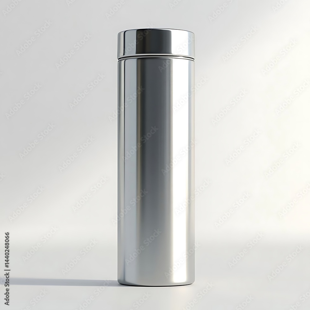 Silver thermos with studio shot. (5) Silver thermos with studio shot. (5)