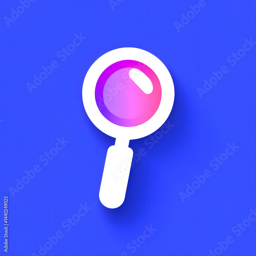 Wallpaper Mural Color UI icon of a magnifying glass isolated on blue background Torontodigital.ca