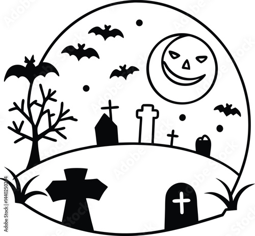 halloween background with haunted house