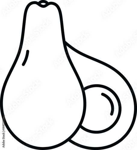 Vector icon of avocado 