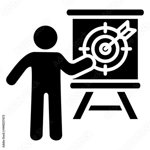 Goal Management Glyph Icon