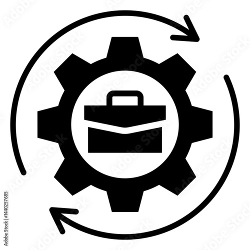 Business Process Glyph Icon