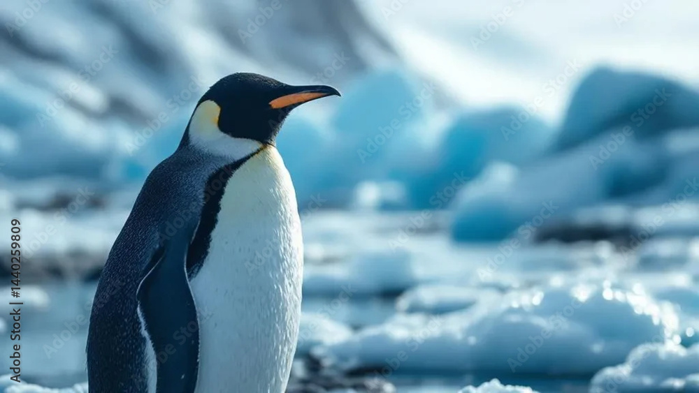 Fototapeta premium Penguin in its natural environment